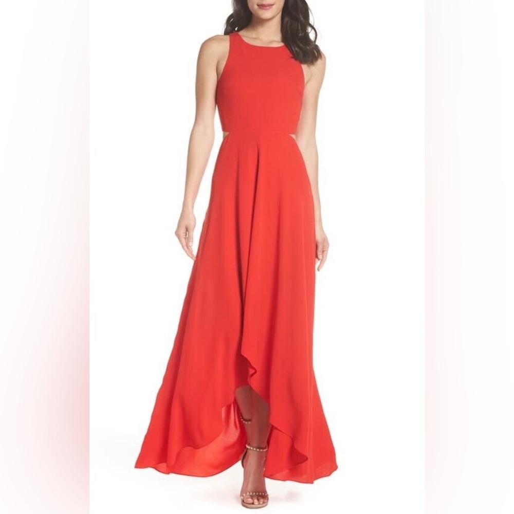Ali & Jay Bohemian Rhapsody Red Cut Out Dress